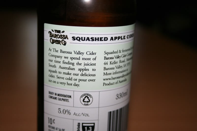 Squashed Apple Cider - Barossa Valley Cider Co 