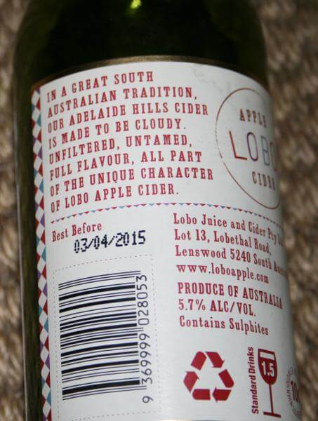LOBO Cloudy Cider Label